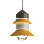 Santorini Plug-In Indoor / Outdoor Pendant - Gray / Mustard