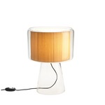 Mercer Table Lamp - Transparent / Pleated White Cotton Ribbons