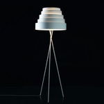 Babel Floor Lamp - White / White