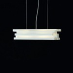 Escape LED Linear Suspension - White / White Acrylic