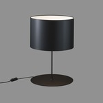Half Moon Table Lamp - Black / Black / Ivory