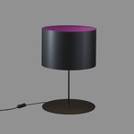 Half Moon Table Lamp - Black / Black / Purple