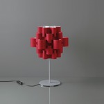 Sun Table Lamp - Light Grey / Red