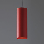 Tube Pendant - Black / Red