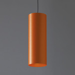 Tube Pendant - Black / Orange