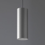 Tube Pendant - Black / Silver