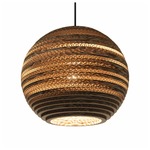 Moon Scraplights Pendant - Black / Natural