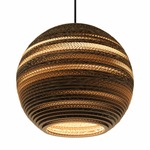 Moon Scraplights Pendant - Black / Natural