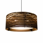 Drum Scraplights Pendant - Black / Natural