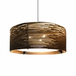 Drum Scraplights Pendant - Black / Natural