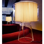 Mercer Table Lamp - Transparent / Pleated White Cotton Ribbons