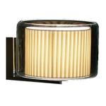 Mercer Wall Sconce - Pleated White Cotton Ribbons