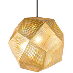 Etch 30 Pendant - Brass