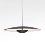 Ginger Pendant - Matte Black / Wenge / White Interior