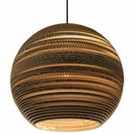 Moon Scraplights Pendant - Black / Natural