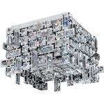 Vermeer Square Ceiling Light - Chrome / Firenze Clear