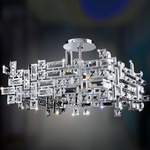 Vermeer Pendant - Chrome / Firenze Clear