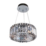 Rondelle Mini Pendant - Chrome / Clear