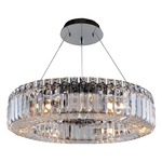 Rondelle Pendant - Chrome / Clear