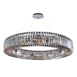 Rondelle Pendant - Chrome / Clear