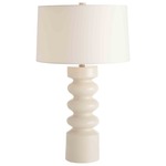 Wheaton Table Lamp - White Crackle / White Linen