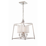 Sylvan Lantern Chandelier - Polished Nickel / Ivory