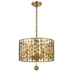 Layla Drum Pendant - Antique Gold