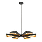 Luna Chandelier - English Bronze / Antique Gold
