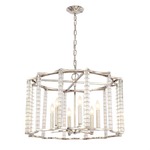 Carson Convertible Chandelier - Polished Nickel / Crystal