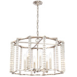 Carson Convertible Chandelier - Polished Nickel / Crystal