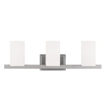 Astoria Bath Bar - Brushed Nickel / Opal