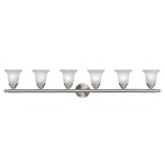 Neptune 6 Bathroom Vanity Light - Brushed Nickel / Alabaster