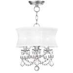 New Castle Pendant/Ceiling Mount - Brushed Nickel / Off White
