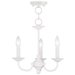 Home Basics Mini Chandelier/Semi-Flush Ceiling - White