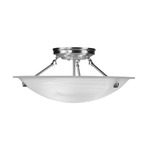 Oasis 4274 Semi-Flush Ceiling Mount - Brushed Nickel / Alabaster