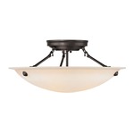 Oasis Semi-Flush Ceiling Mount - Bronze / Alabaster