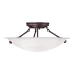 Oasis 4273 Semi-Flush Ceiling Mount - Bronze / Alabaster