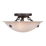 Oasis Semi-Flush Ceiling Mount - Bronze / Alabaster