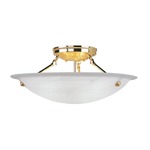 Oasis 4274 Semi-Flush Ceiling Mount - Polished Brass / Alabaster