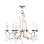 Pennington Chandelier - Silver Leaf / Crystal