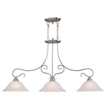 Coronado 3 Light Linear Suspension - Brushed Nickel / Alabaster