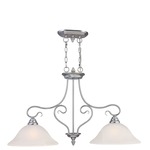 Coronado 2 Light Pendant - Brushed Nickel / Frosted