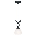 Brookside Mini Pendant - Black / Frosted