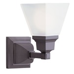 Mission Wall Sconce - Bronze / Frosted