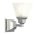 Mission Wall Sconce - Brushed Nickel / Frosted