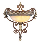 Seville Wide Wall Sconce - Palatial Bronze / Gold