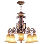 Villa Verona Downlight Chandelier - Verona Bronze / Amber