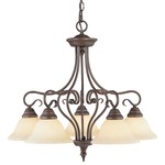 Coronado 5 Light Chandelier - Bronze