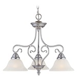 Coronado 3 Light Pendant - Brushed Nickel / Frosted