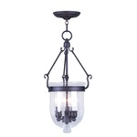 Jefferson 10 Inch Pendant - Clear Seeded / Bronze
